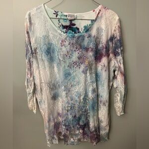 KEREN hart Multicolor Lace Blouse